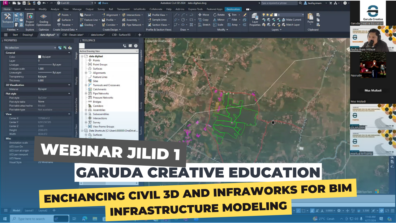 WEBINAR JILID 1 - ENCHANCING CIVIL 3D AND INFRAWORKS FOR BIM INFRASTRUCTURE MODELING